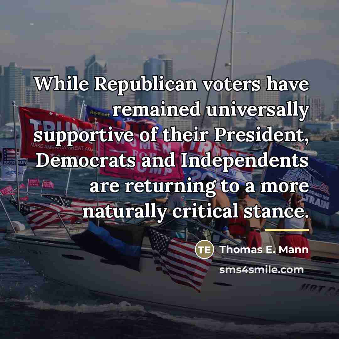 “While Republican voters have remained universally supportive of their President,…” quote by Thomas E. Mann