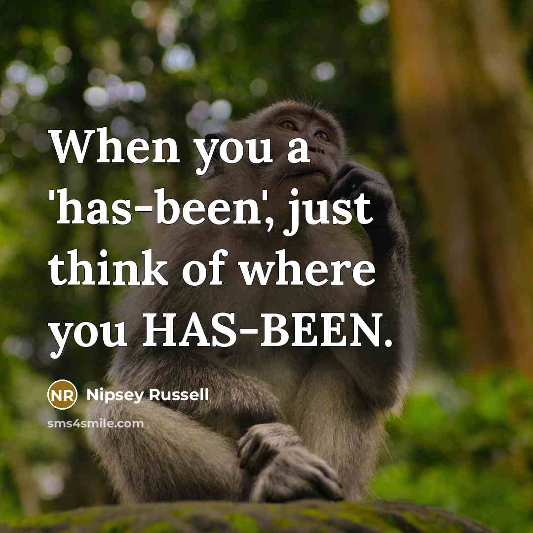 “When you a 'has-been', just think of where you HAS-BEEN.…” quote by Nipsey Russell