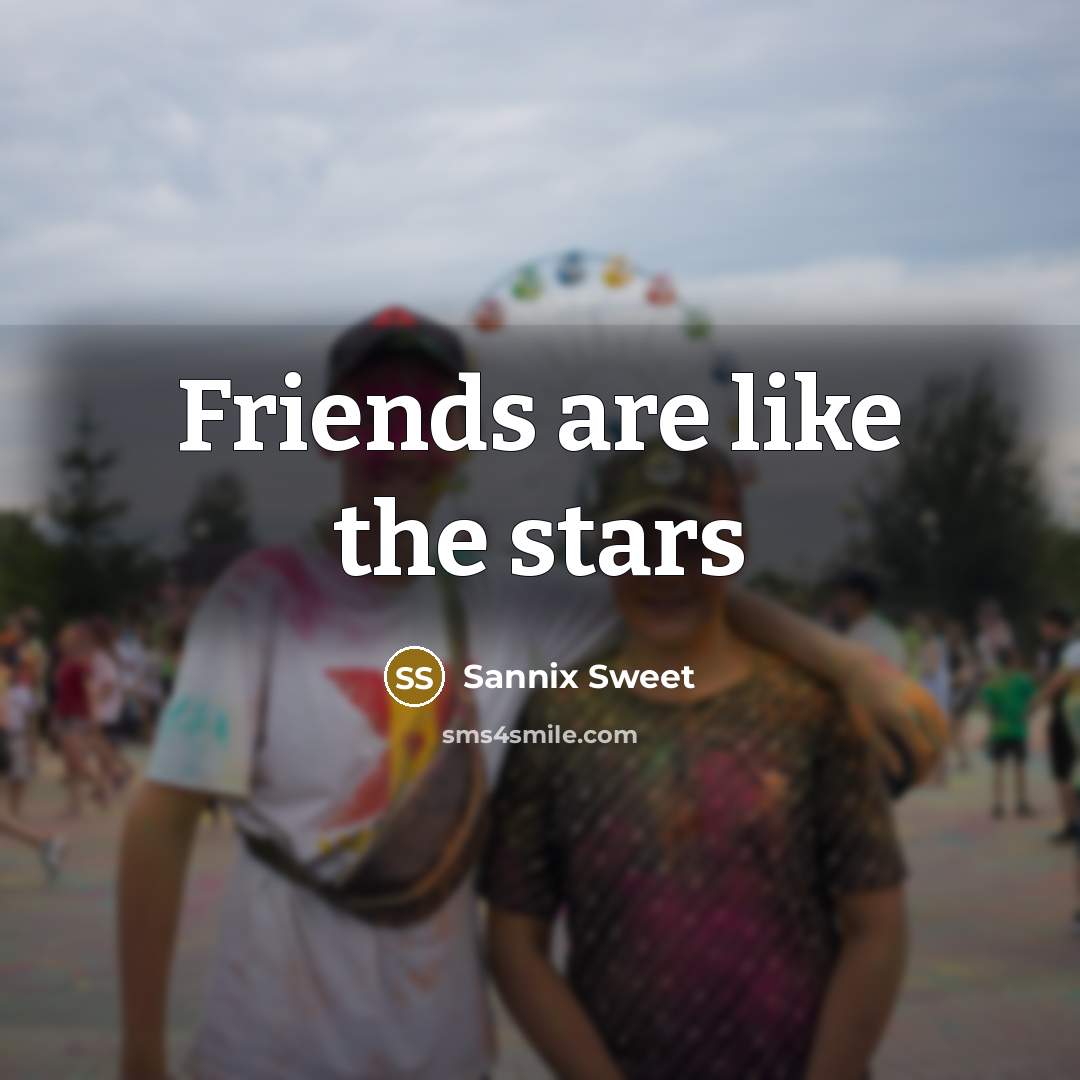 “Friends are like the stars” quote by Sannix Sweet