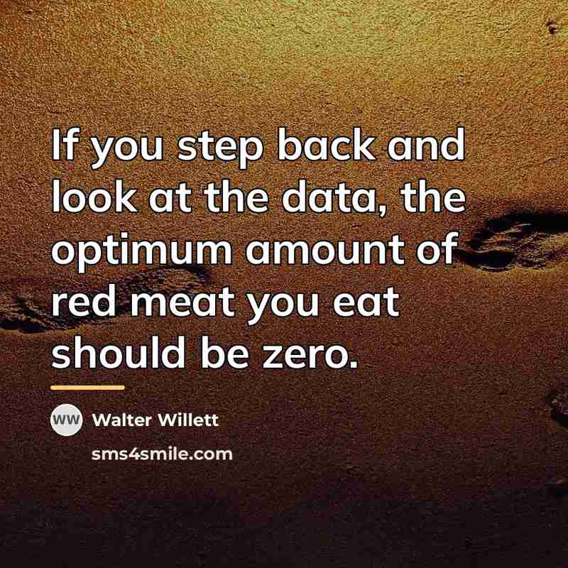 “If you step back and look at the data, the…” quote by Walter Willett
