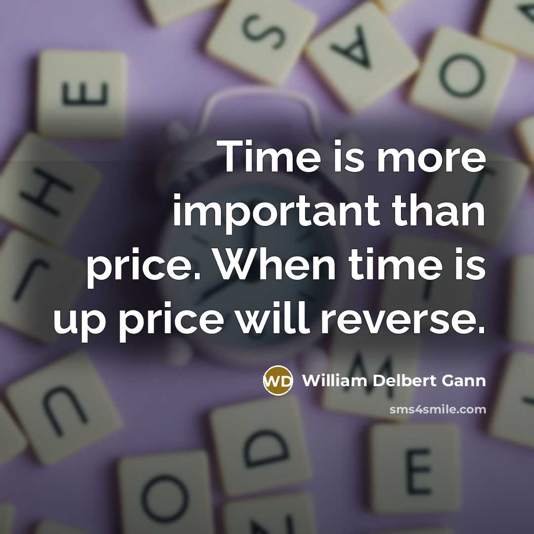 “Time is more important than price. When time is up price will reverse.” quote by William Delbert Gann