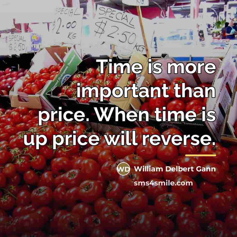 “Time is more important than price. When time is up…” quote by William Delbert Gann
