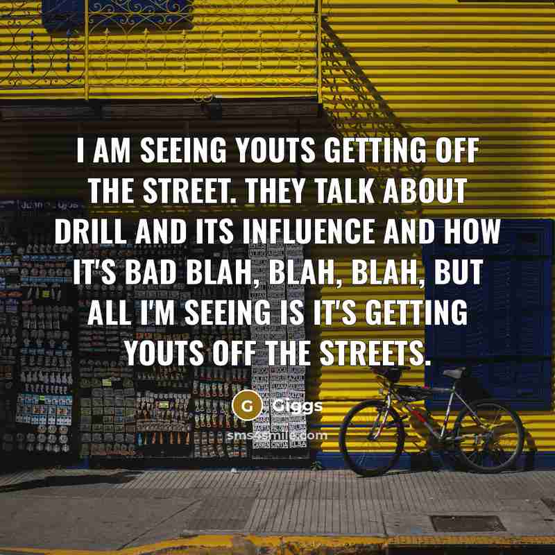 “I am seeing youts getting off the street. They talk…” quote by Giggs