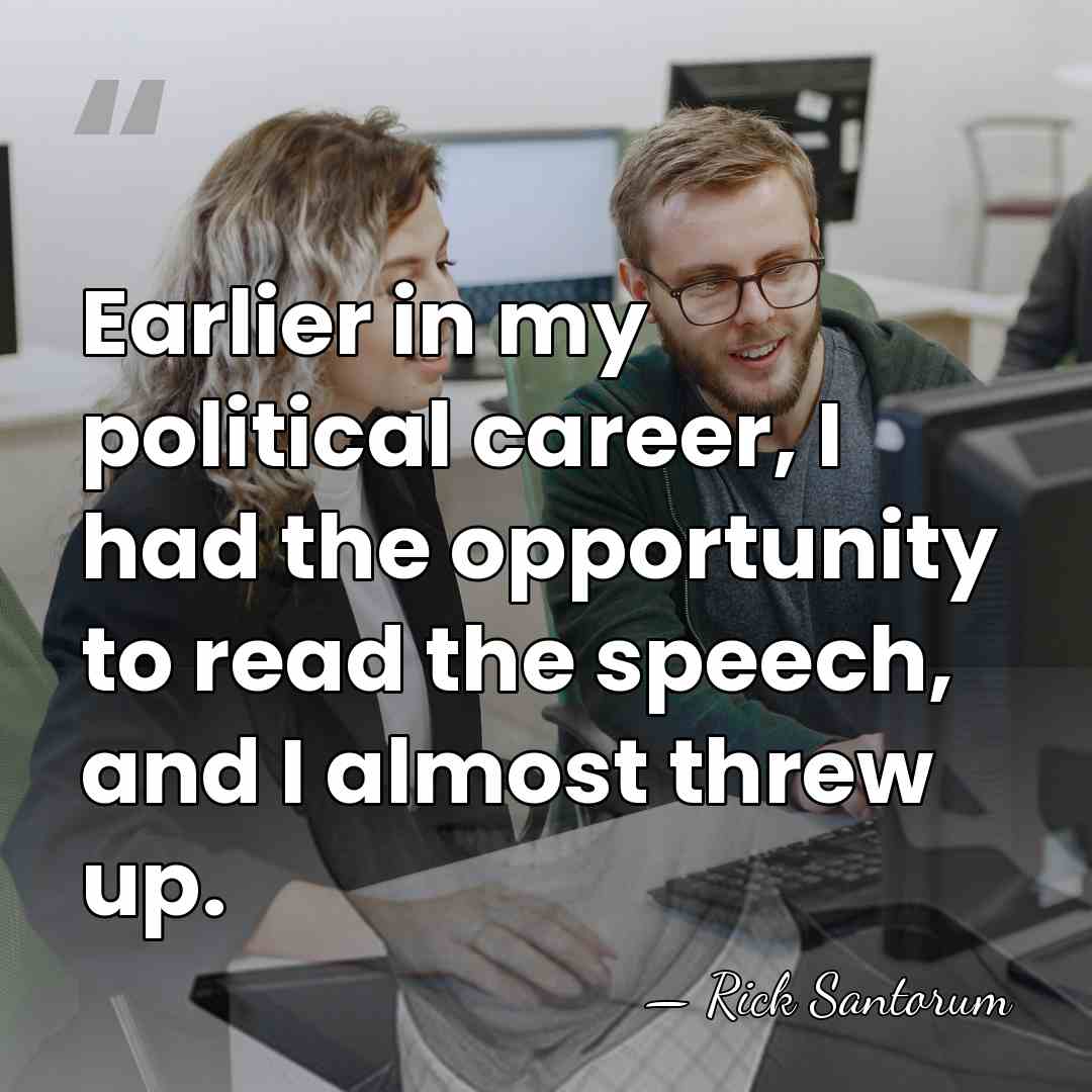 Earlier in my political career, I had the opportunity to read the&hellip; - Rick Santorum