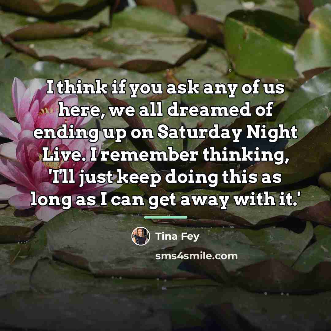 “I think if you ask any of us here, we…” quote by Tina Fey