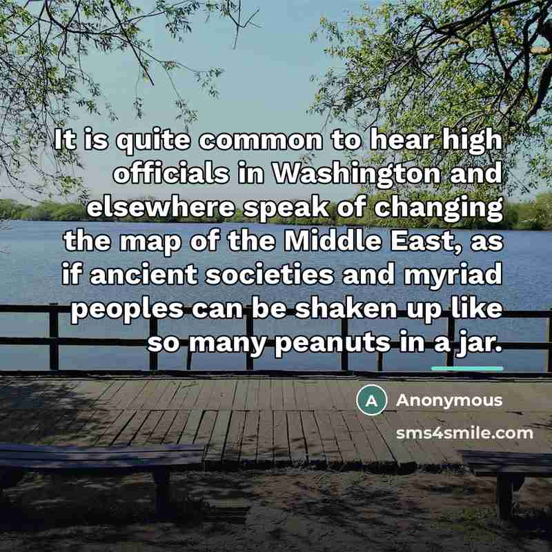 “It is quite common to hear high officials in Washington…” quote by Anonymous