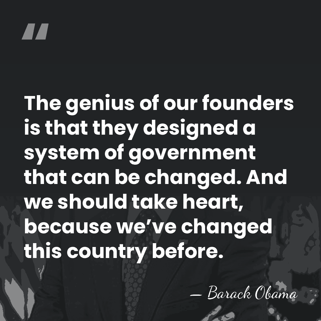 The genius of our founders is that they designed a system of&hellip; - Barack Obama