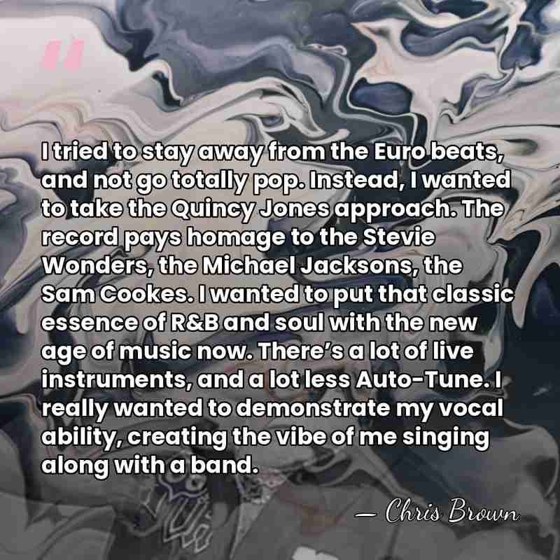 I tried to stay away from the Euro beats, and not go&hellip; - Chris Brown