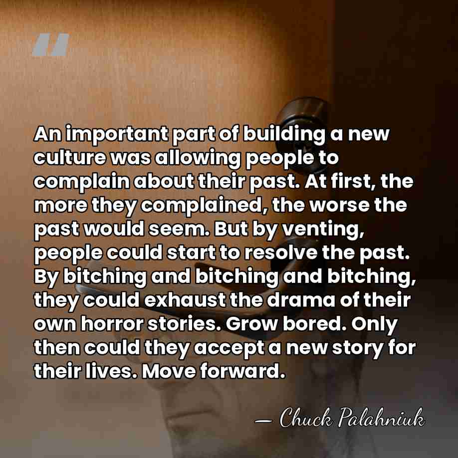 An important part of building a new culture was allowing people to&hellip; - Chuck Palahniuk