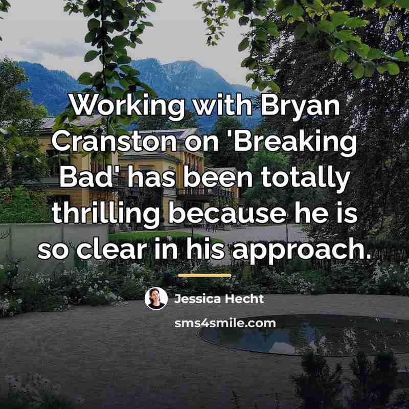 “Working with Bryan Cranston on 'Breaking Bad' has been totally…” quote by Jessica Hecht