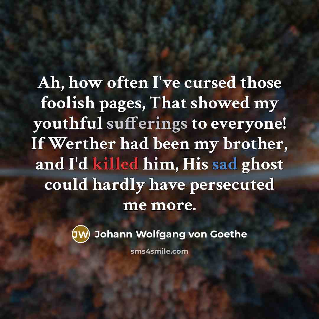 “Ah, how often I've cursed those foolish pages, That showed…” quote by Johann Wolfgang von Goethe