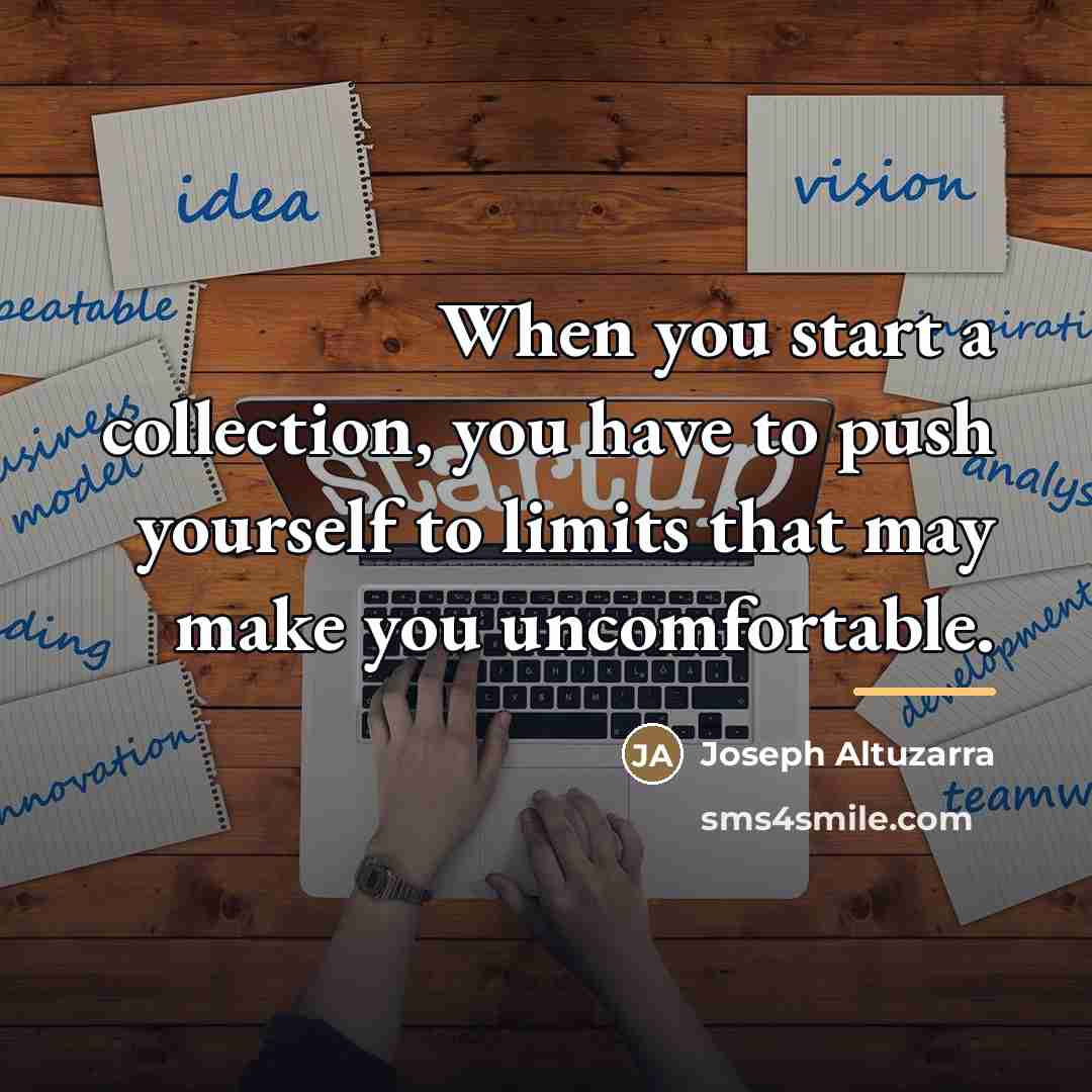 “When you start a collection, you have to push yourself…” quote by Joseph Altuzarra