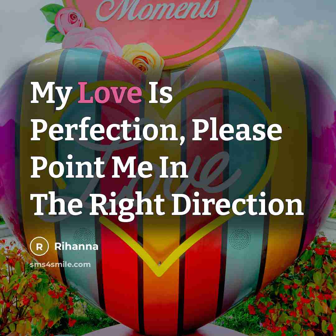 “My Love Is Perfection, Please Point Me In The Right…” quote by Rihanna