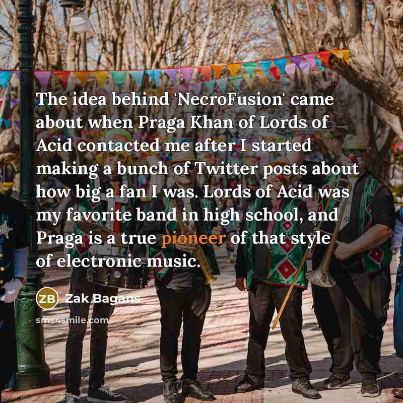 “The idea behind 'NecroFusion' came about when Praga Khan of…” quote by Zak Bagans