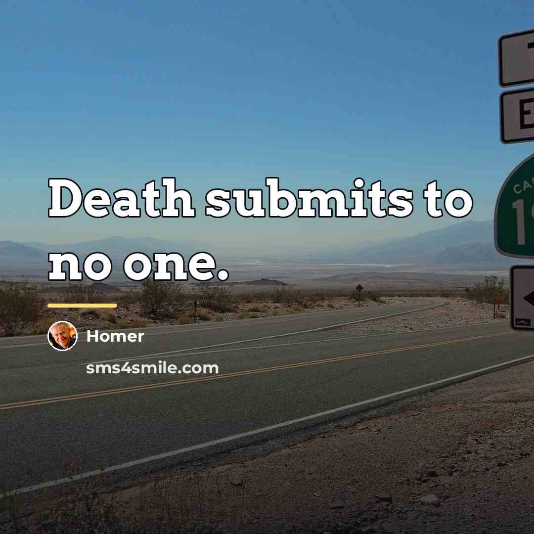 “Death submits to no one.…” quote by Homer