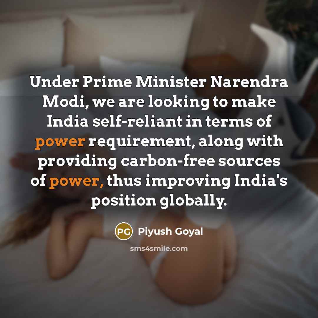 “Under Prime Minister Narendra Modi, we are looking to make…” quote by Piyush Goyal