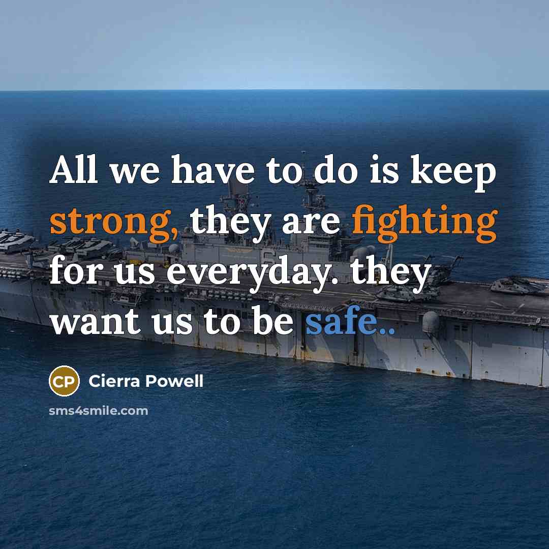 “All we have to do is keep strong, they are fighting for us everyday. they want us to be safe..” quote by Cierra Powell