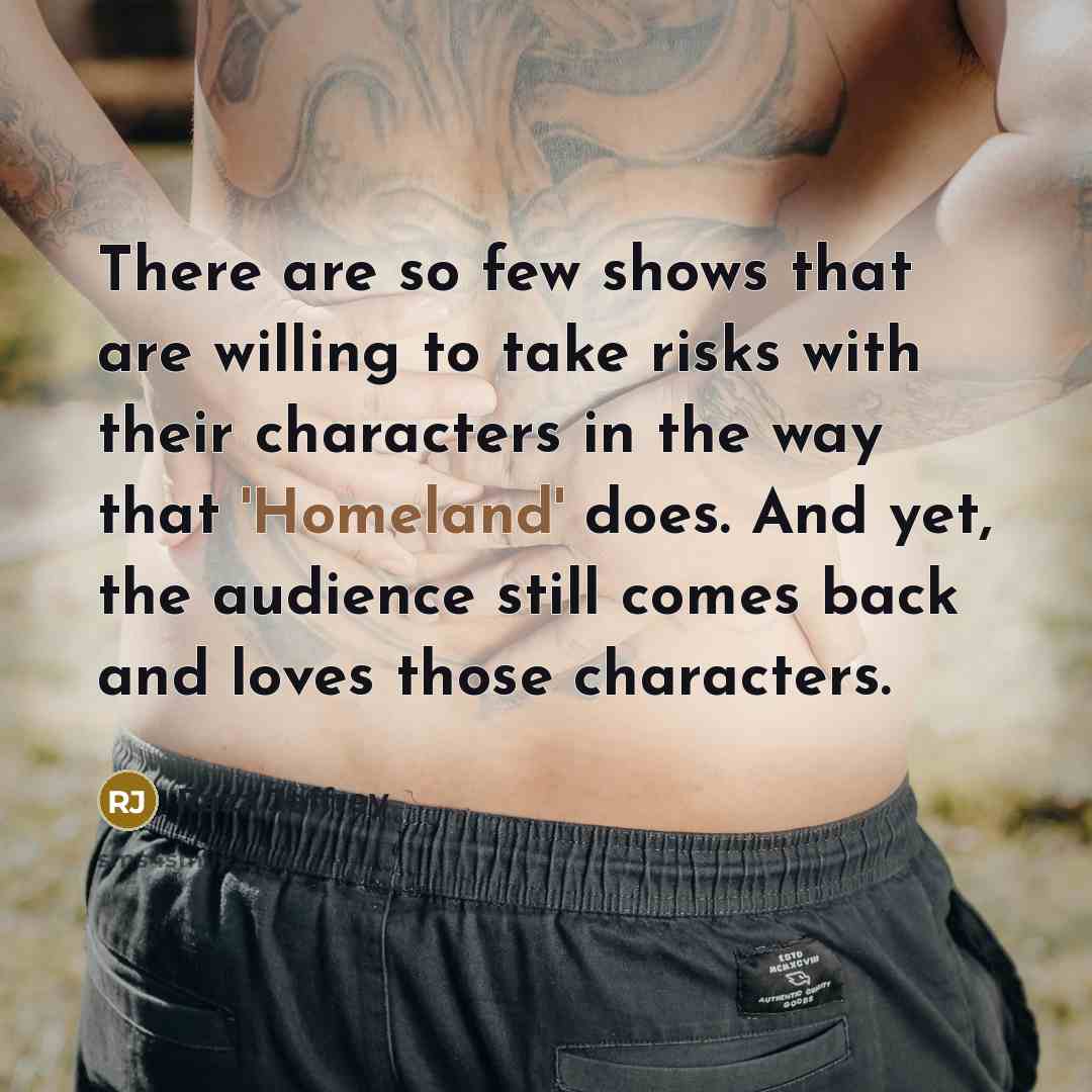 “There are so few shows that are willing to take…” quote by Raza Jaffrey