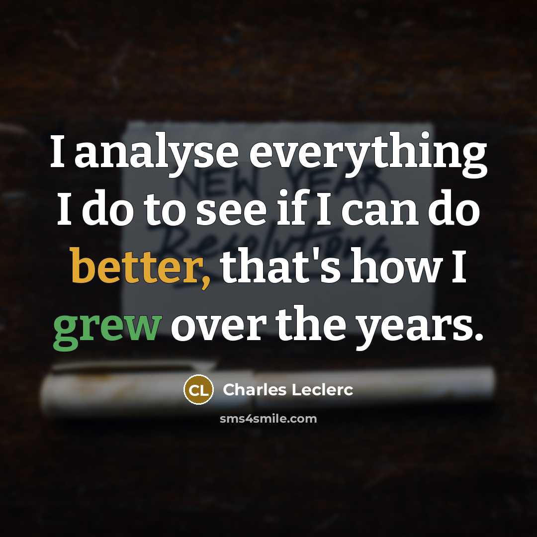 “I analyse everything I do to see if I can do better, that's how I grew over the years.” quote by Charles Leclerc