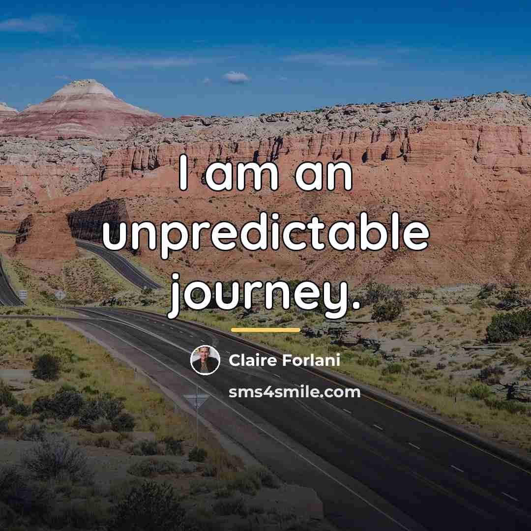 “I am an unpredictable journey.…” quote by Claire Forlani