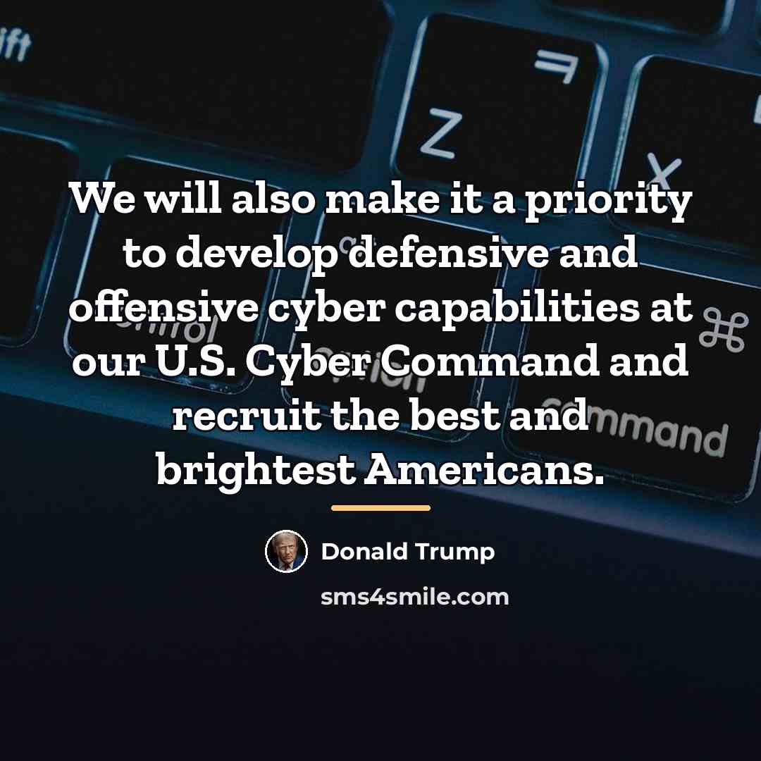 “We will also make it a priority to develop defensive…” quote by Donald Trump