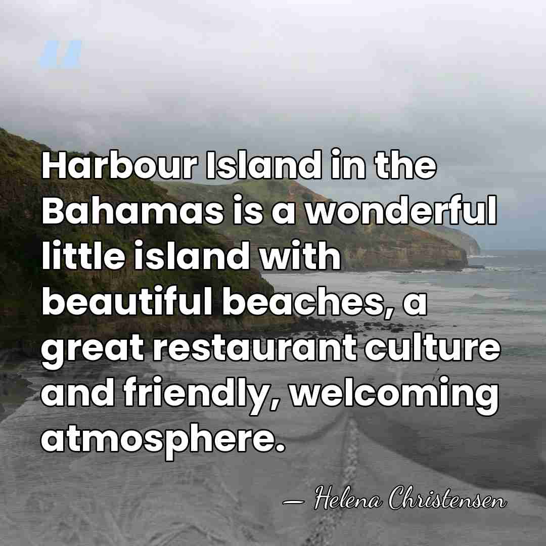 Harbour Island in the Bahamas is a wonderful little island with beautiful&hellip; - Helena Christensen
