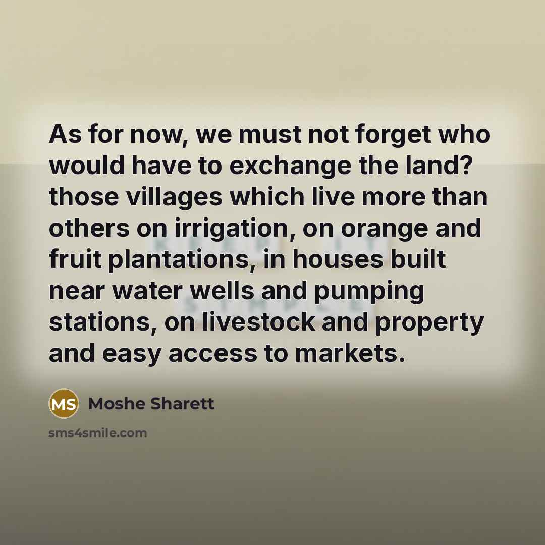 “As for now, we must not forget who would have…” quote by Moshe Sharett