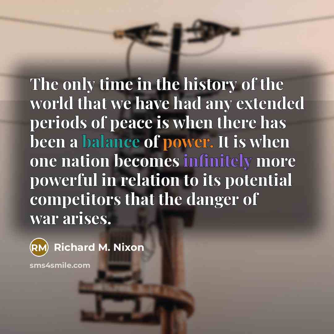 “The only time in the history of the world that…” quote by Richard M. Nixon