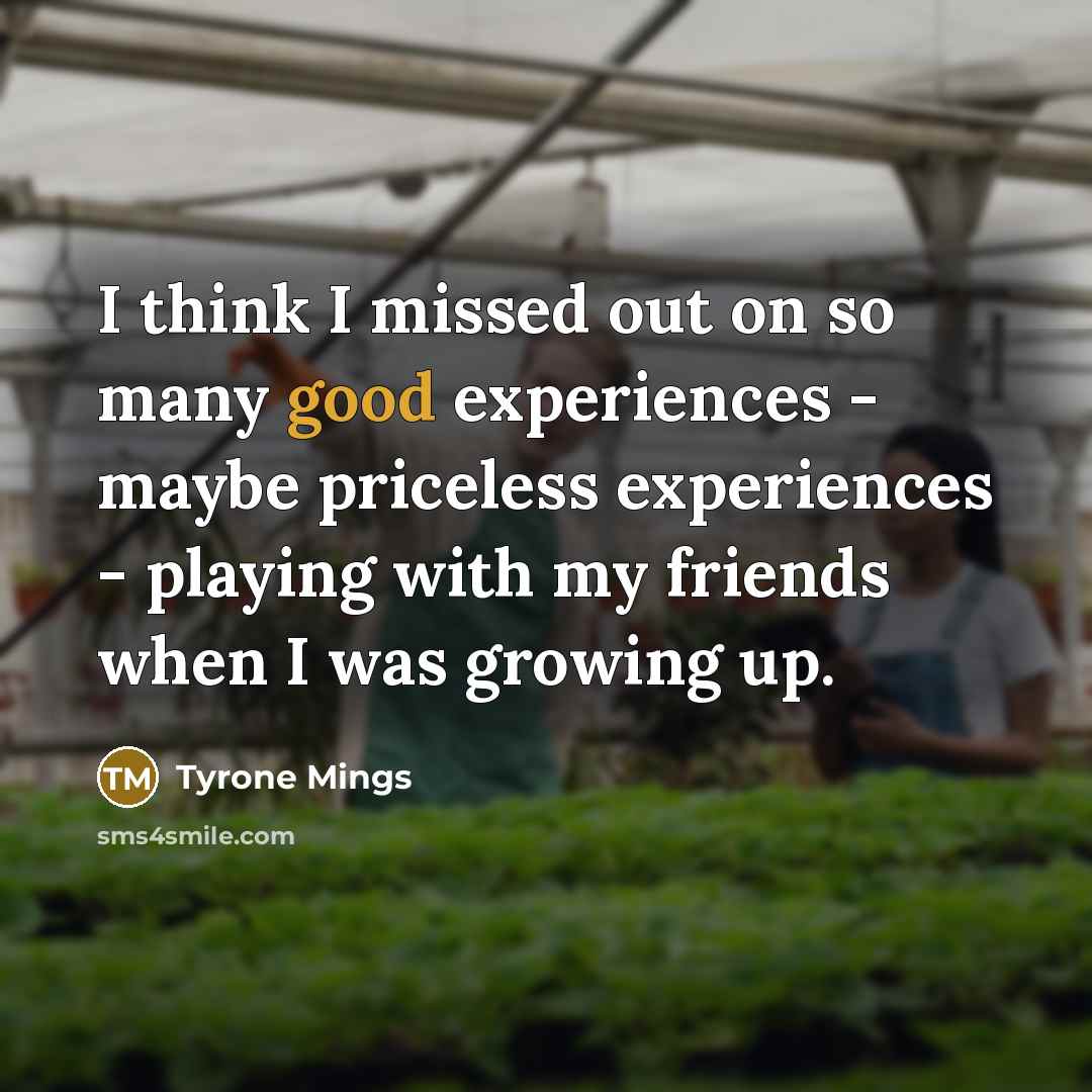 “I think I missed out on so many good experiences…” quote by Tyrone Mings