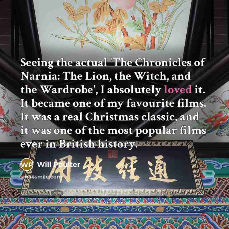 “Seeing the actual 'The Chronicles of Narnia: The Lion, the…” quote by Will Poulter