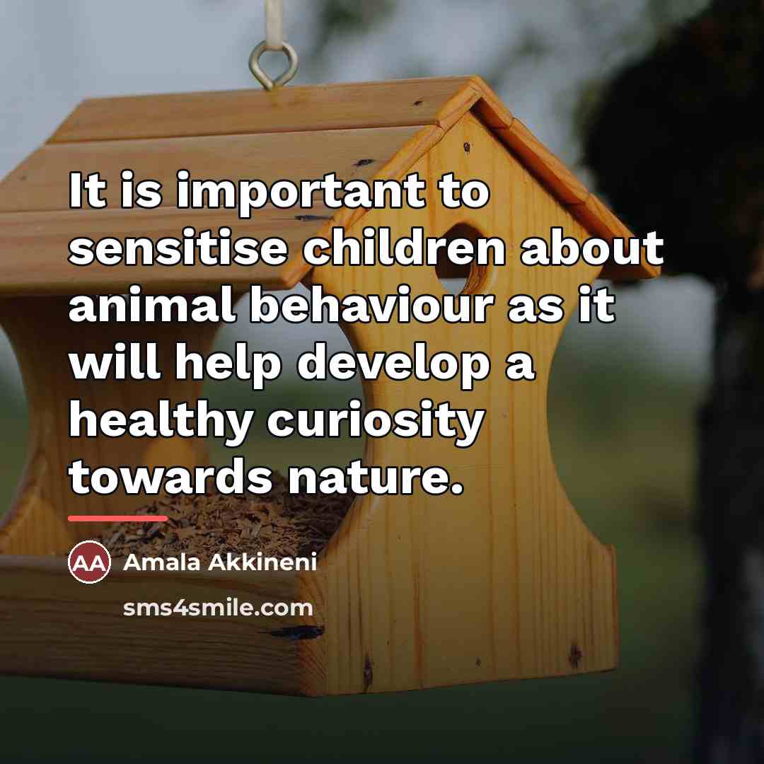 “It is important to sensitise children about animal behaviour as…” quote by Amala Akkineni