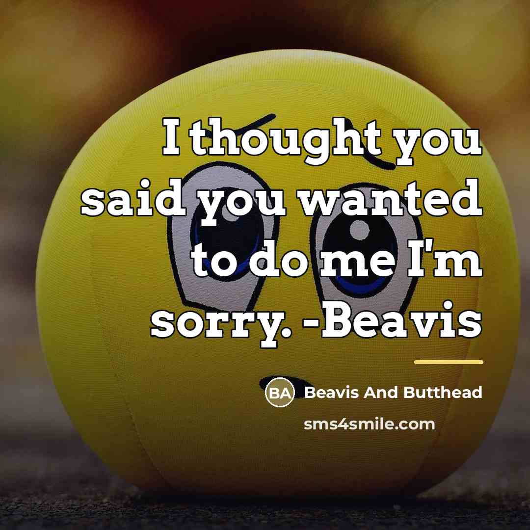 “I thought you said you wanted to do me I'm…” quote by Beavis And Butthead