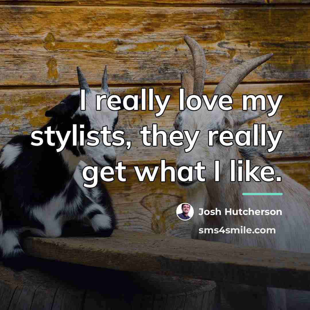 “I really love my stylists, they really get what I…” quote by Josh Hutcherson