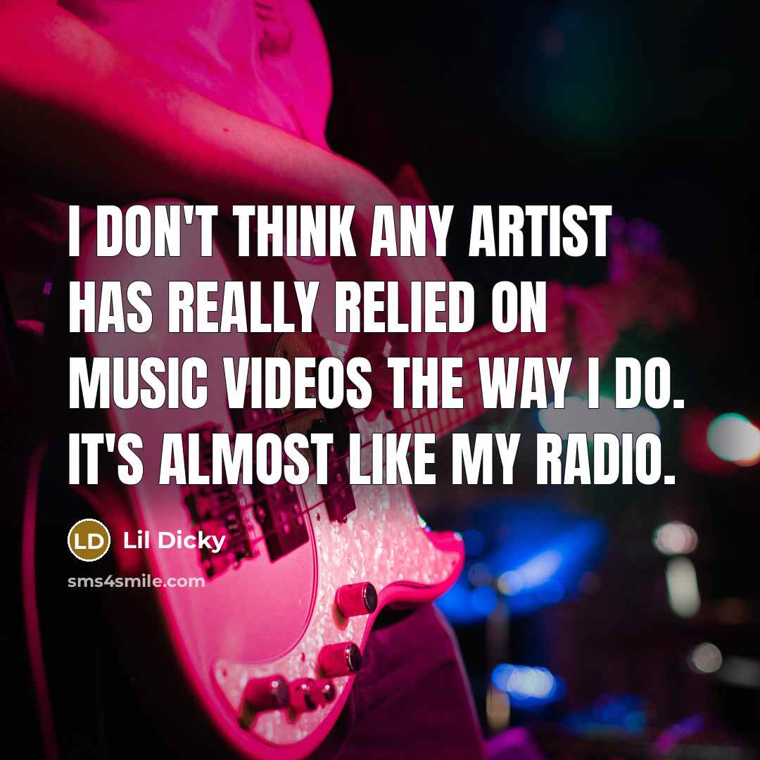 “I don't think any artist has really relied on music…” quote by Lil Dicky