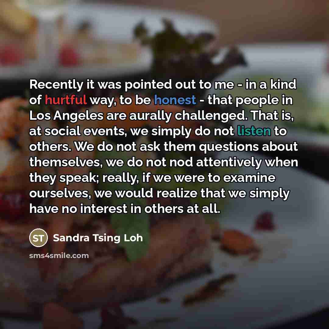 “Recently it was pointed out to me - in a…” quote by Sandra Tsing Loh