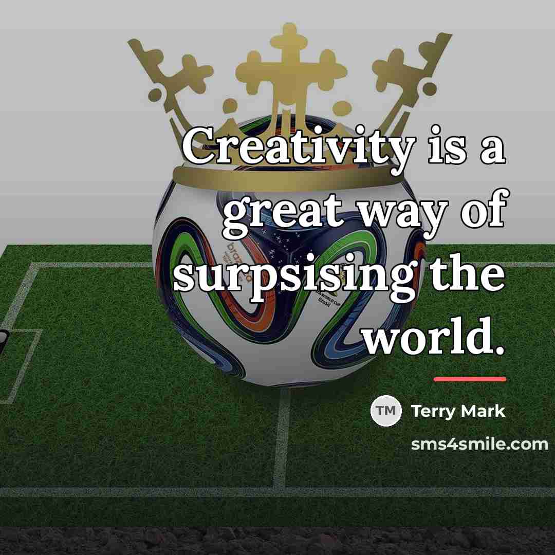 “Creativity is a great way of surpsising the world.…” quote by Terry Mark