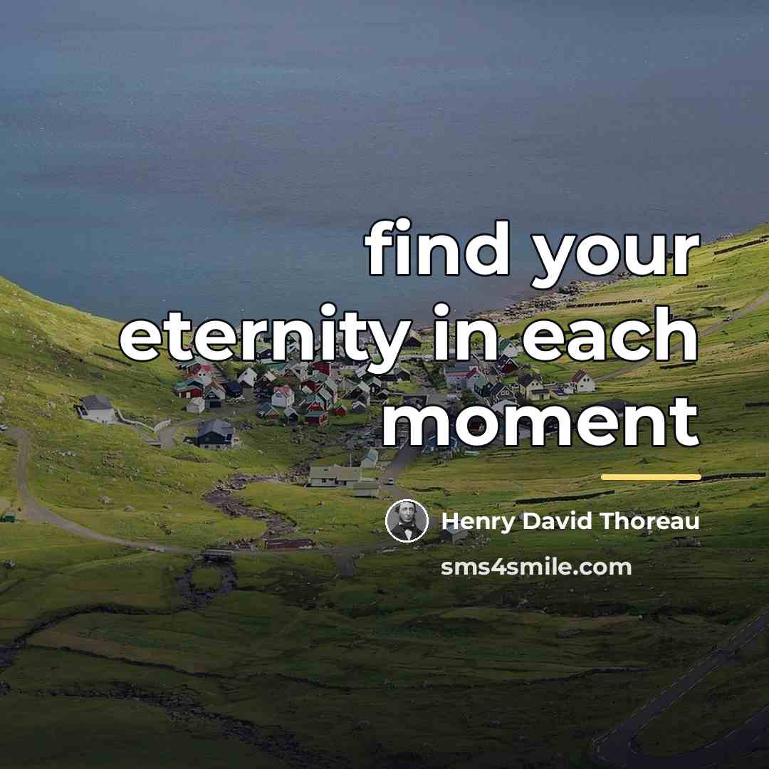 “find your eternity in each moment…” quote by Henry David Thoreau