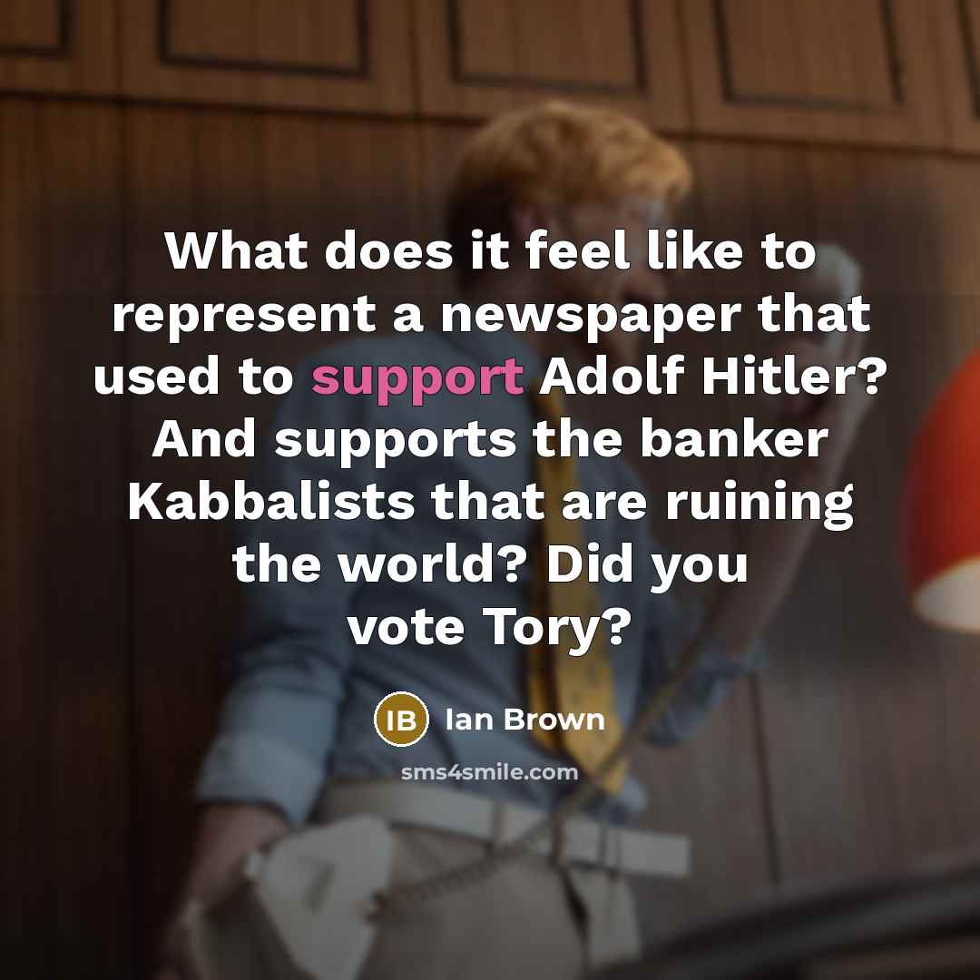 “What does it feel like to represent a newspaper that…” quote by Ian Brown