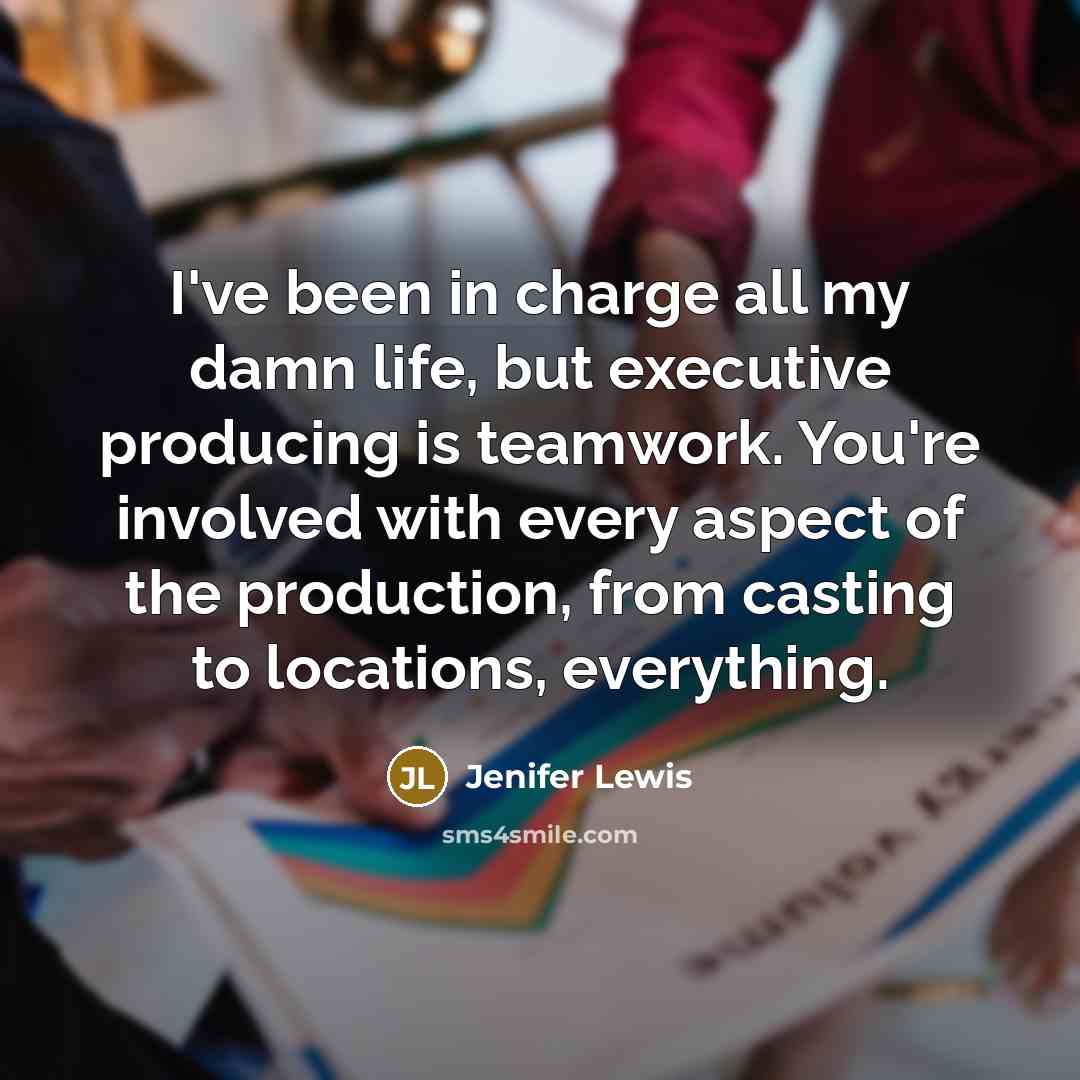 “I've been in charge all my damn life, but executive…” quote by Jenifer Lewis