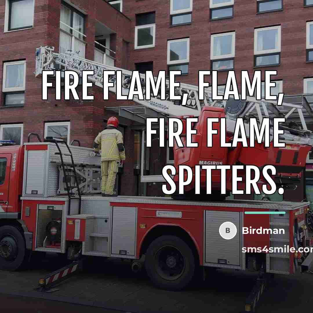 “Fire Flame, Flame, Fire Flame Spitters.…” quote by Birdman