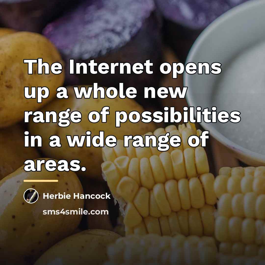 “The Internet opens up a whole new range of possibilities…” quote by Herbie Hancock