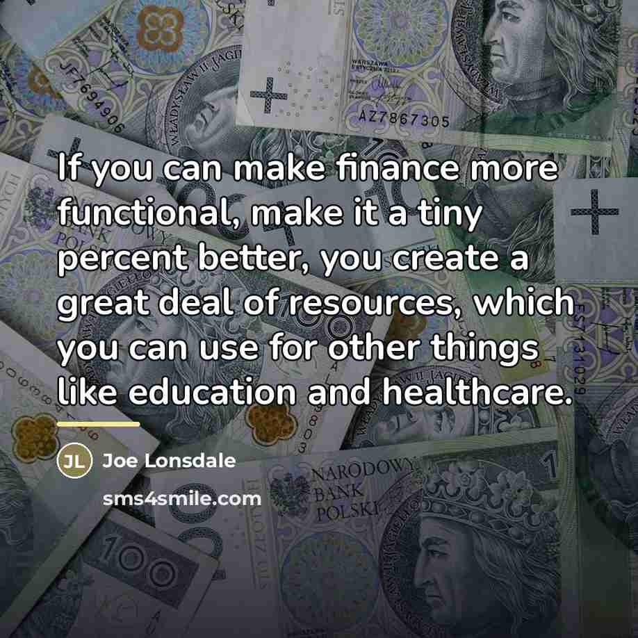 “If you can make finance more functional, make it a…” quote by Joe Lonsdale