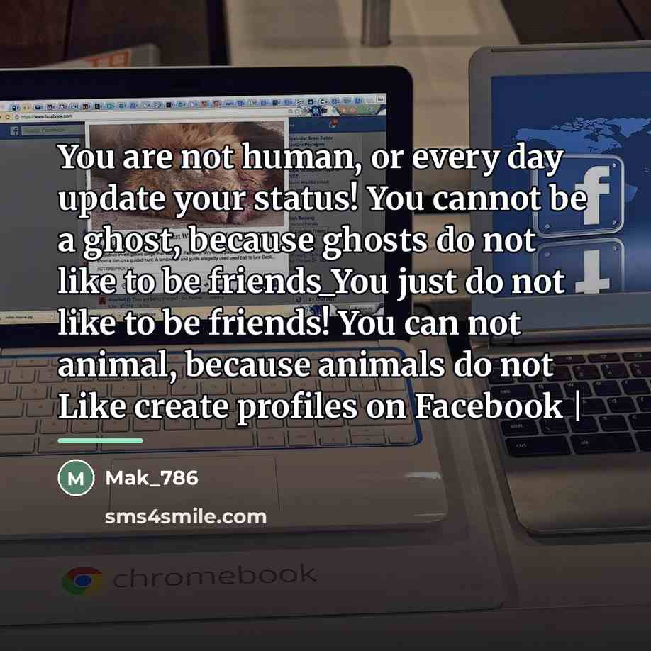 “You are not human, or every day update your status!…” quote by Mak_786