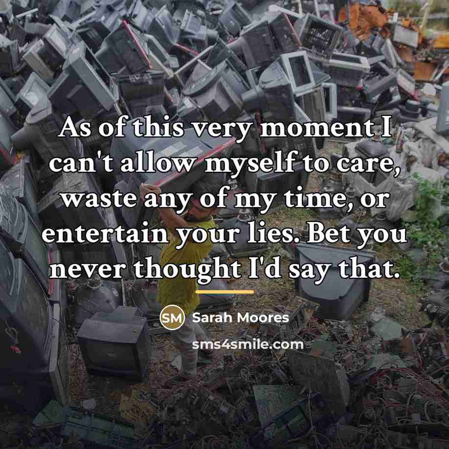 “As of this very moment I can't allow myself to…” quote by Sarah Moores