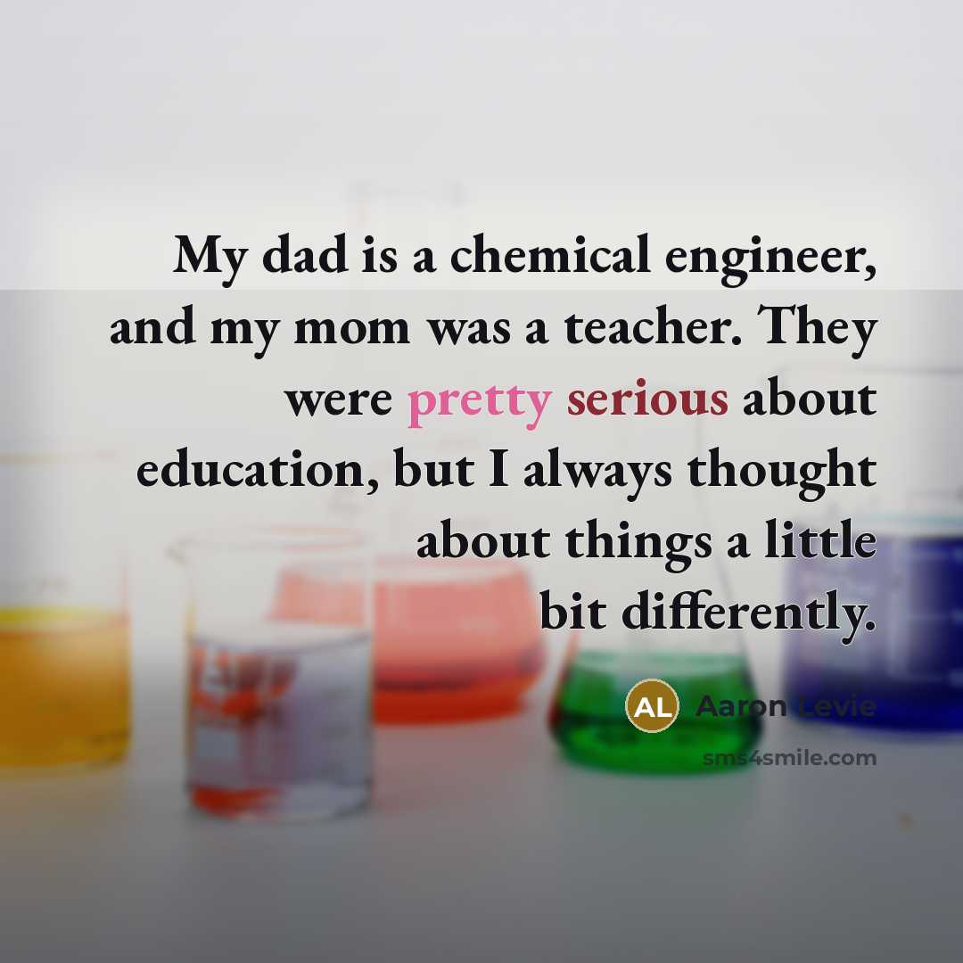 “My dad is a chemical engineer, and my mom was…” quote by Aaron Levie