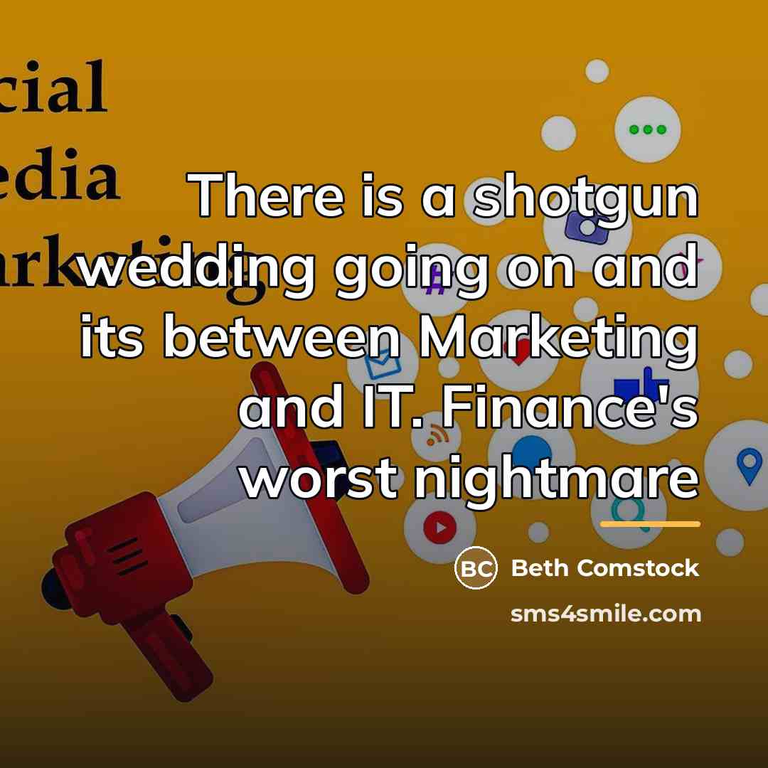 “There is a shotgun wedding going on and its between…” quote by Beth Comstock