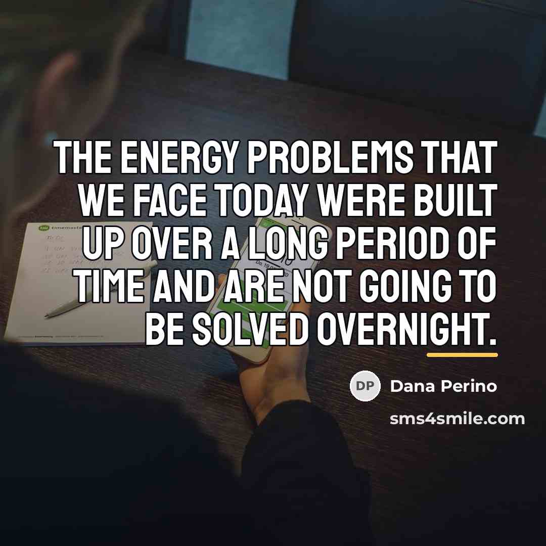 “The energy problems that we face today were built up…” quote by Dana Perino
