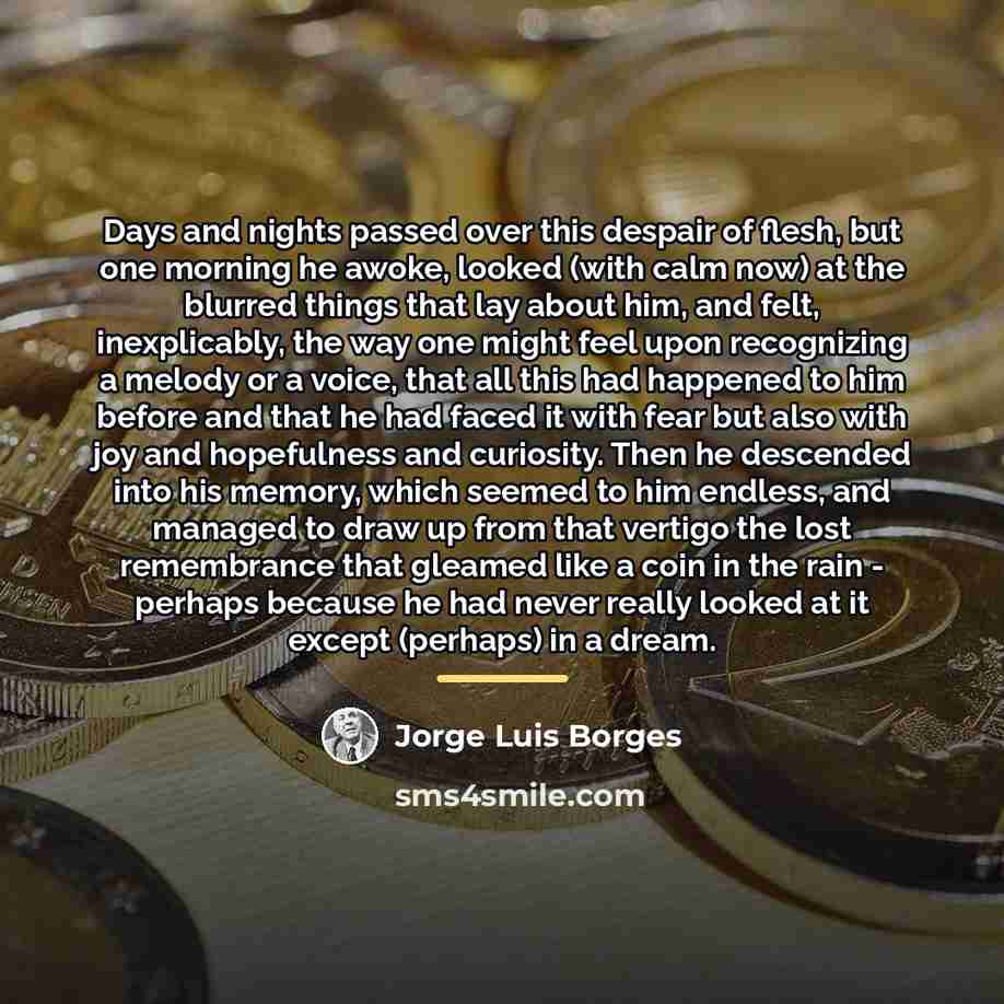“Days and nights passed over this despair of flesh, but…” quote by Jorge Luis Borges