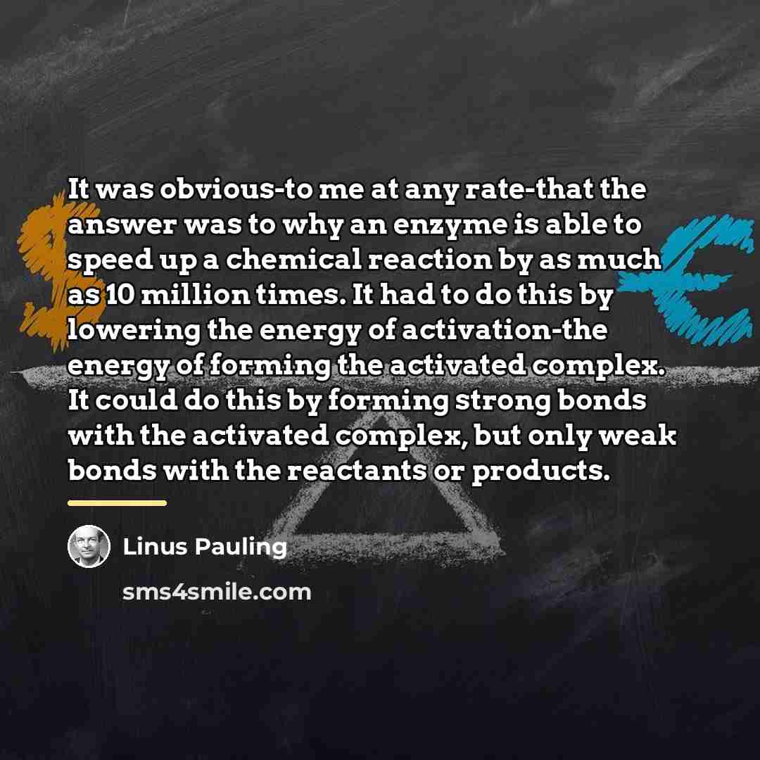 “It was obvious-to me at any rate-that the answer was…” quote by Linus Pauling