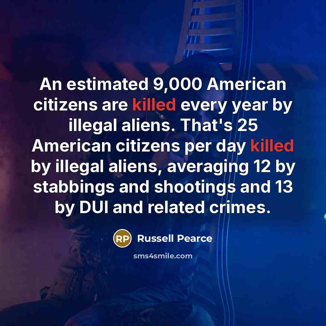 “An estimated 9,000 American citizens are killed every year by…” quote by Russell Pearce